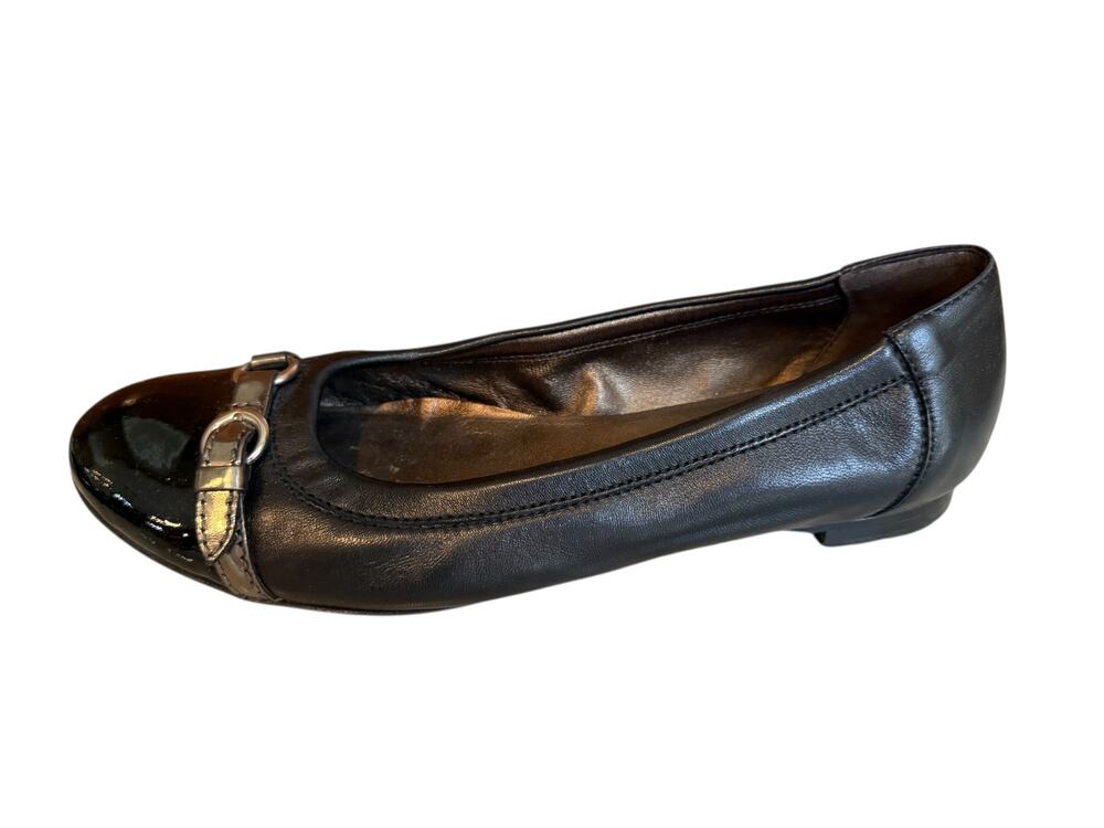 AGL Attilio Giusti Leombruni Monika Cap Toe Ballet Flats Black 38.5